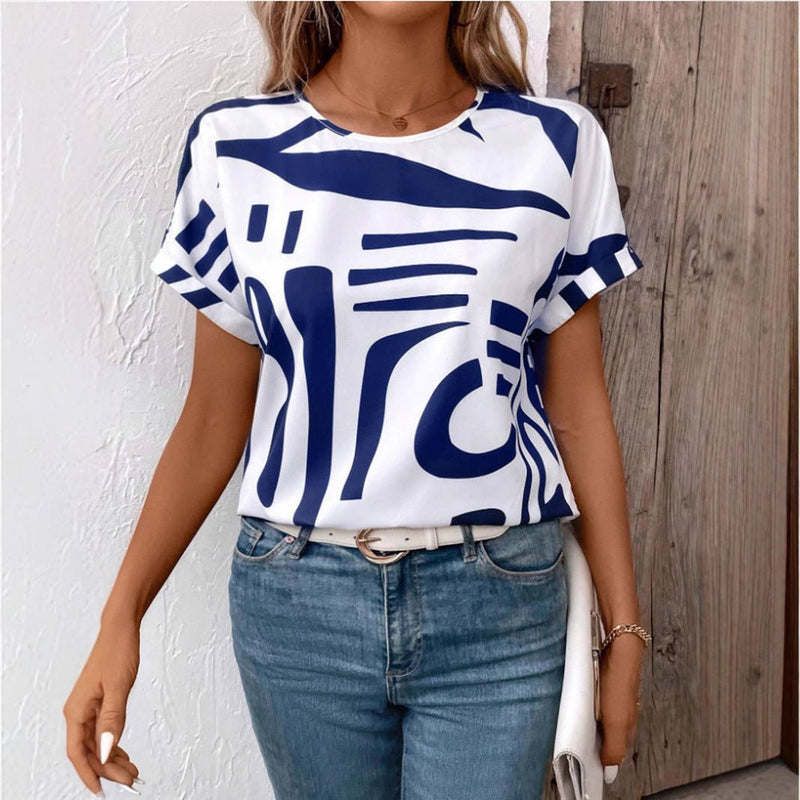 Camisa Estampada Personalidade - Blue&Pink