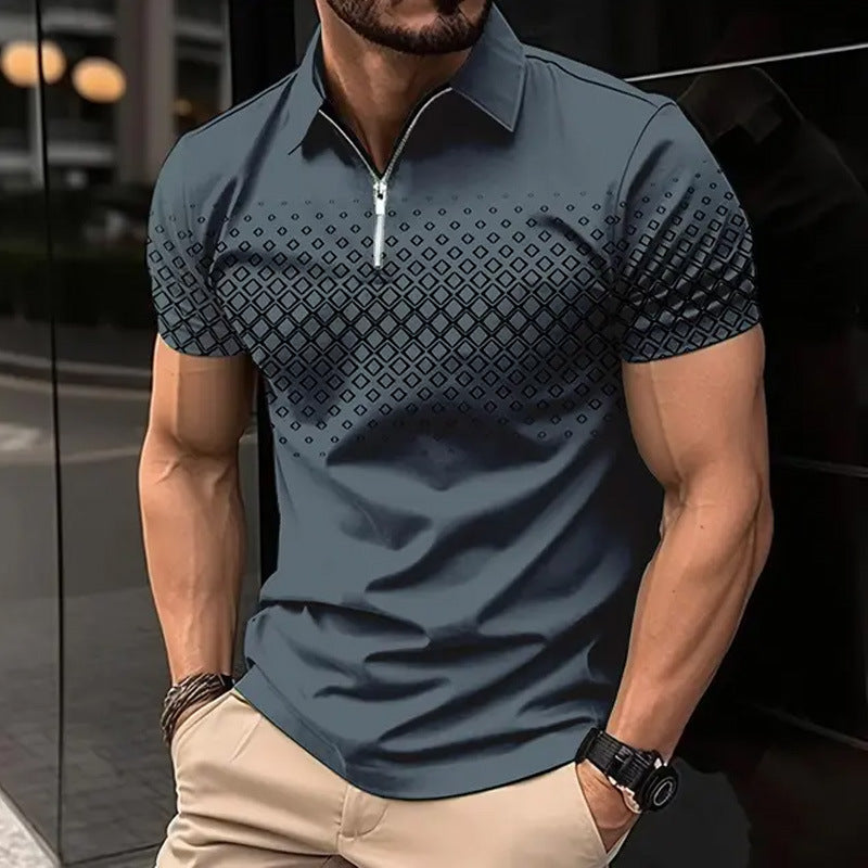 Polo Masculino com Fecho – Estilo Casual com Toque Moderno para o Teu Dia a Dia