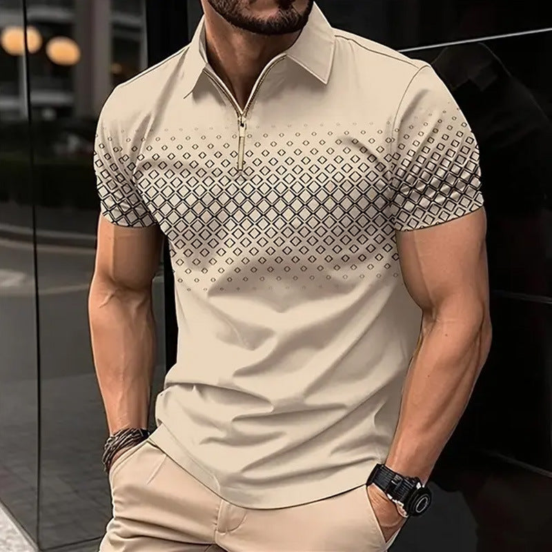 Polo Masculino com Fecho – Estilo Casual com Toque Moderno para o Teu Dia a Dia