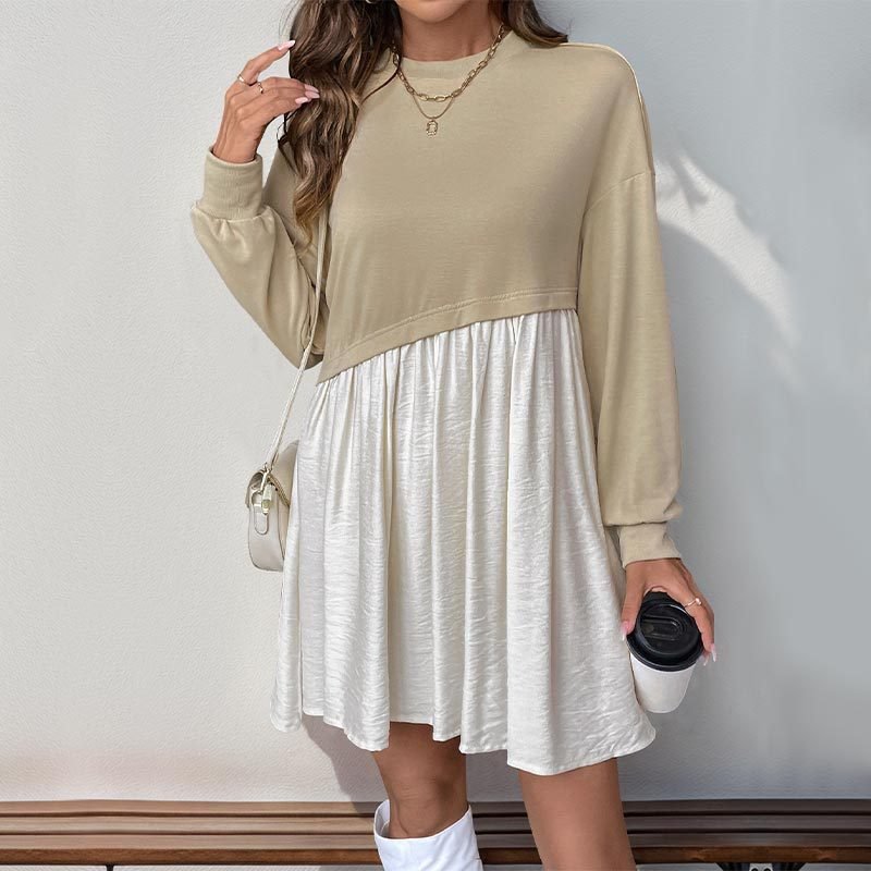 Vestido Casual com Mangas Longas - Blue&Pink