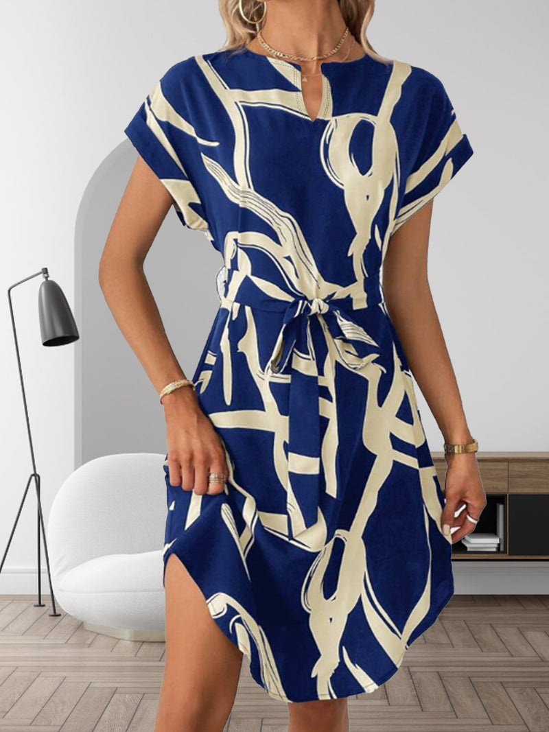 Vestido Elegante Decote em V – Realce a Sua Beleza com Sofisticação - Blue&Pink
