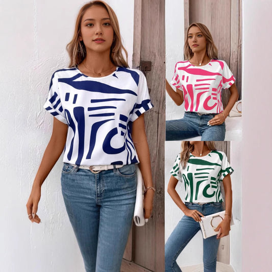 Camisa Estampada Personalidade - Blue&Pink