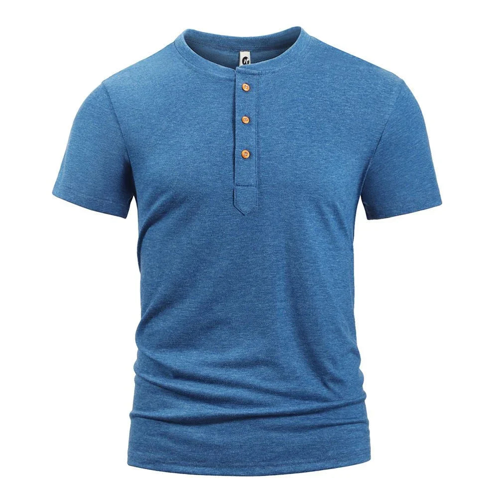 T-shirt Masculina Casual Lisa – O Essencial Perfeito para Conforto e Estilo Todos os Dias - Blue&Pink