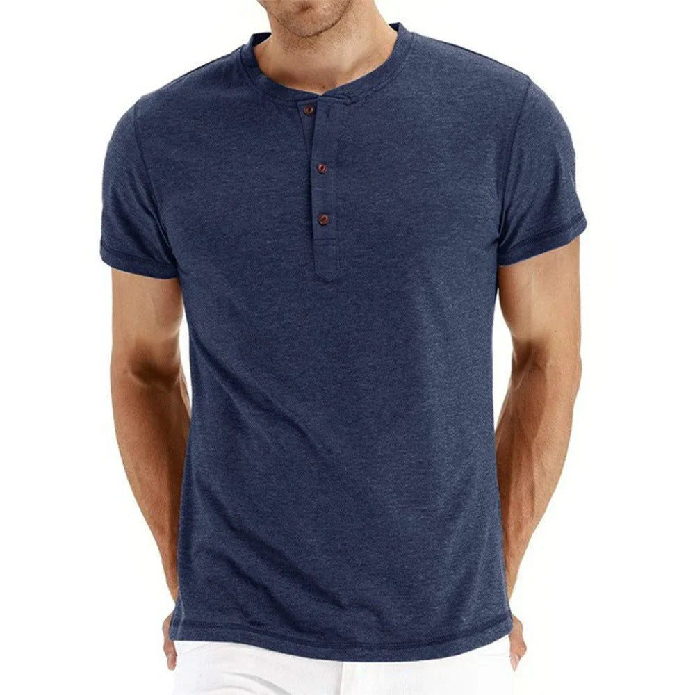 T-shirt Masculina Casual Lisa – O Essencial Perfeito para Conforto e Estilo Todos os Dias - Blue&Pink