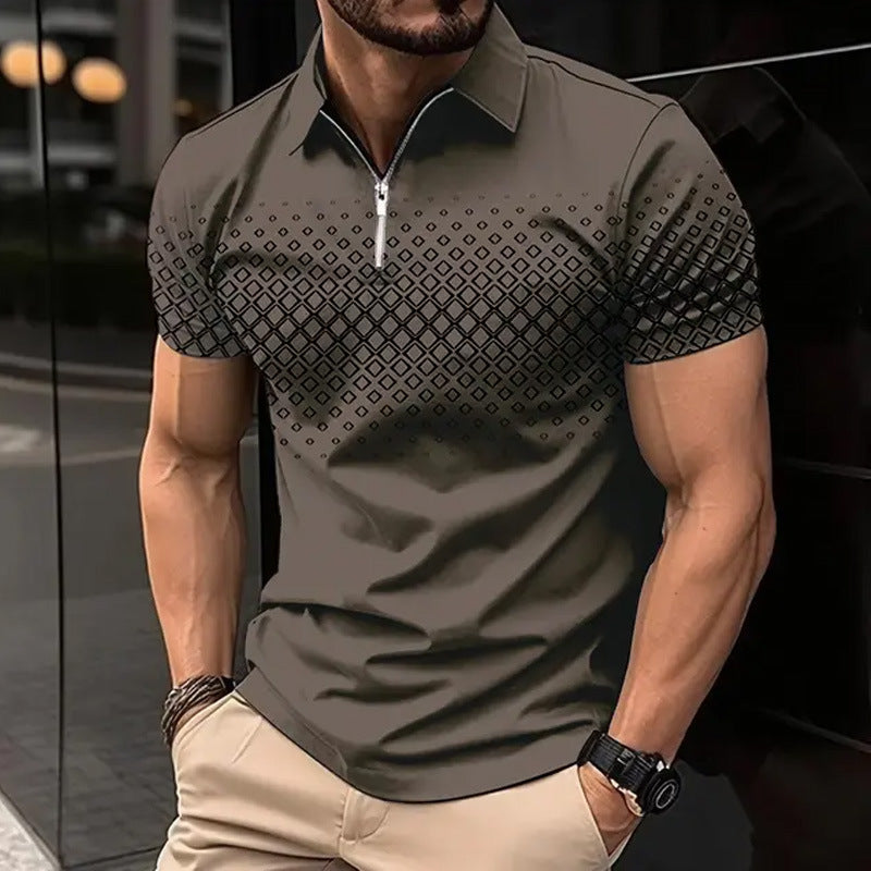 Polo Masculino com Fecho – Estilo Casual com Toque Moderno para o Teu Dia a Dia