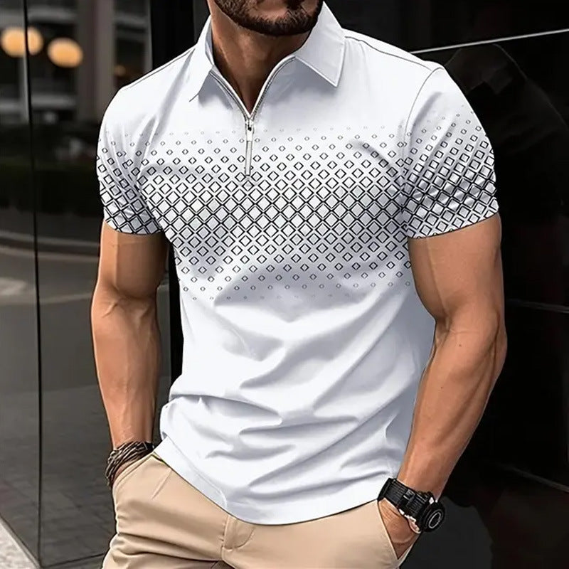 Polo Masculino com Fecho – Estilo Casual com Toque Moderno para o Teu Dia a Dia