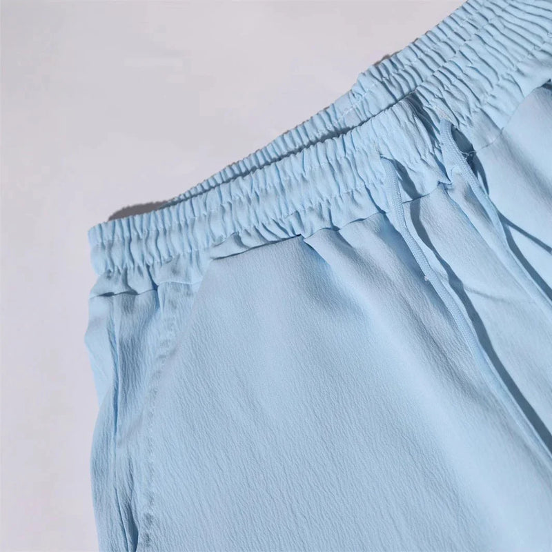 Calções Masculinos High Street – Estilo Urbano e Conforto Fresco para o Verão - Blue&Pink