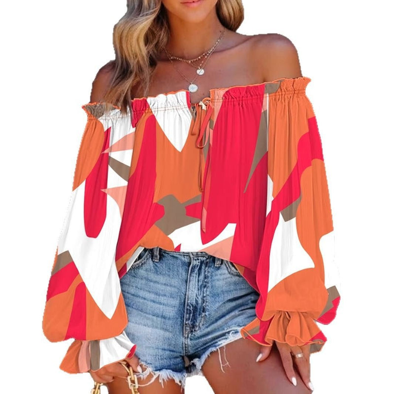 Blusa Ombro Desperte Olhares - Blue&Pink