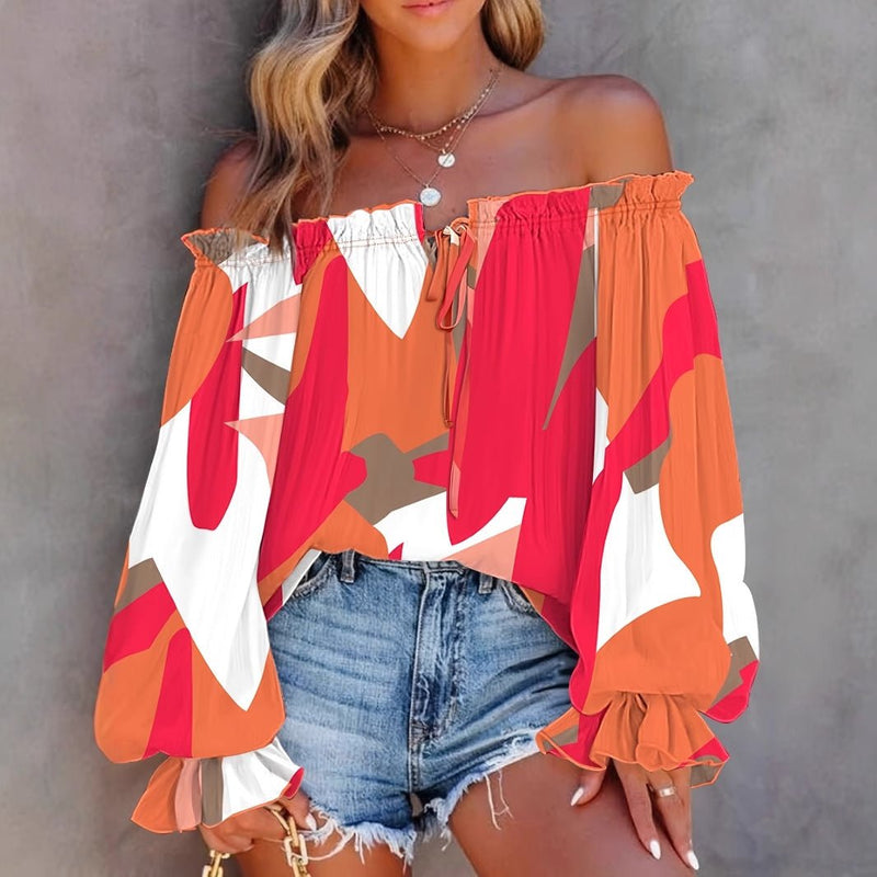 Blusa Ombro Desperte Olhares - Blue&Pink