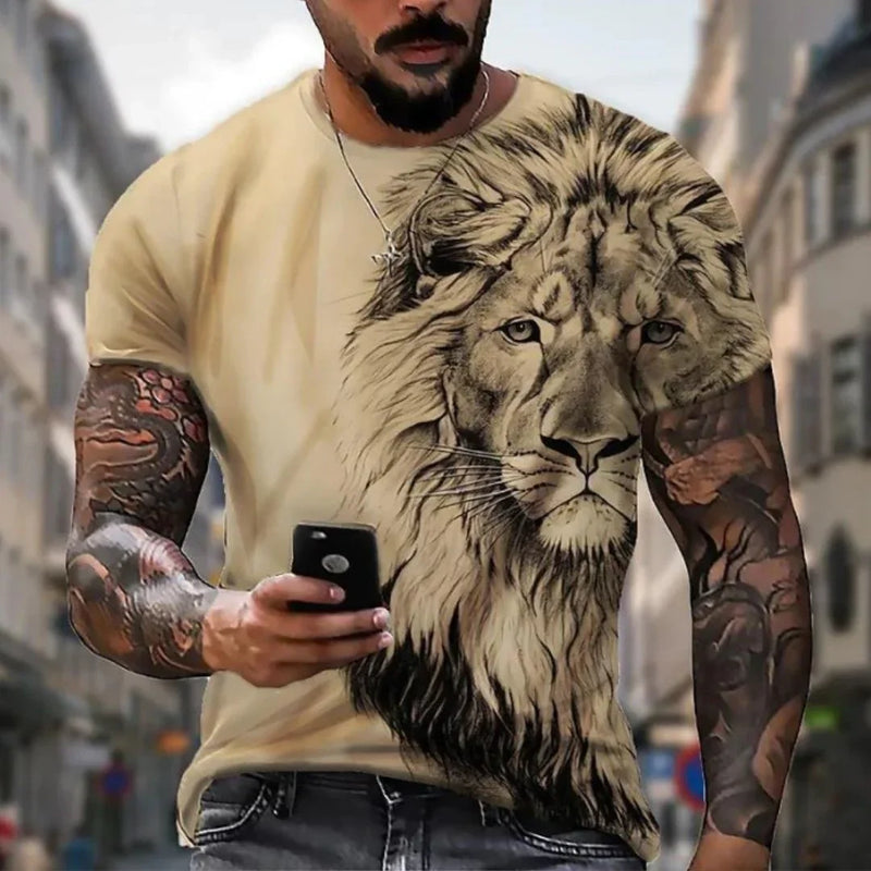 T-shirt Masculina com Estampa Digital – Atreve - te a Vestir o Inesperado! - Blue&Pink