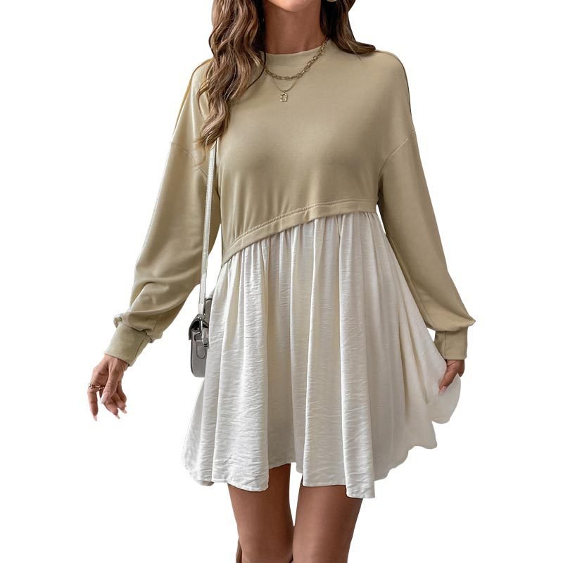 Vestido Casual com Mangas Longas - Blue&Pink