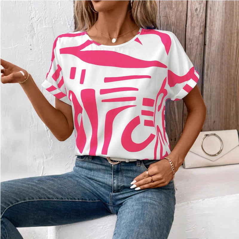 Camisa Estampada Personalidade - Blue&Pink