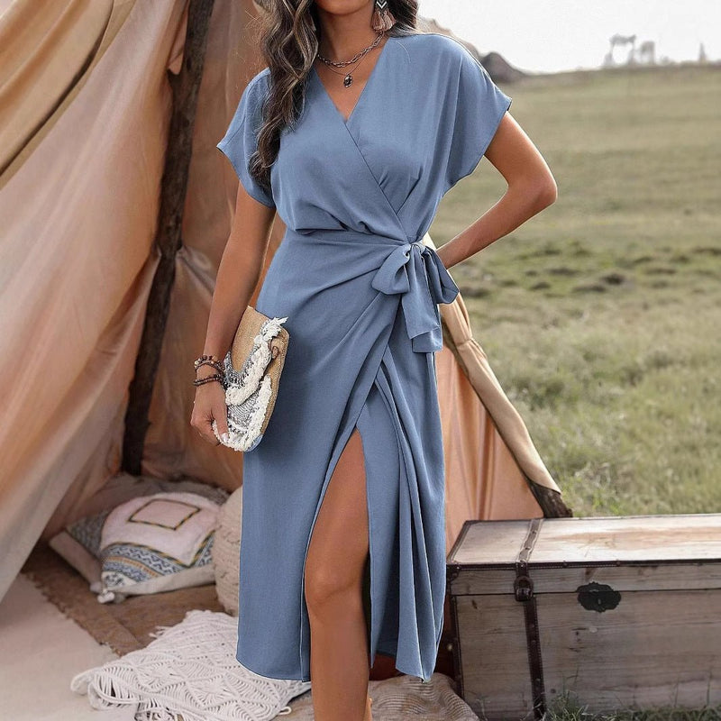 Vestido Elegância Versátil para Brilhar Todos os Dias - Blue&Pink
