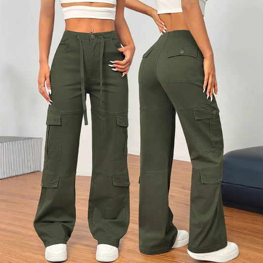 TL337 European And American Street Style Overalls Loose Jeans - Blue&Pink