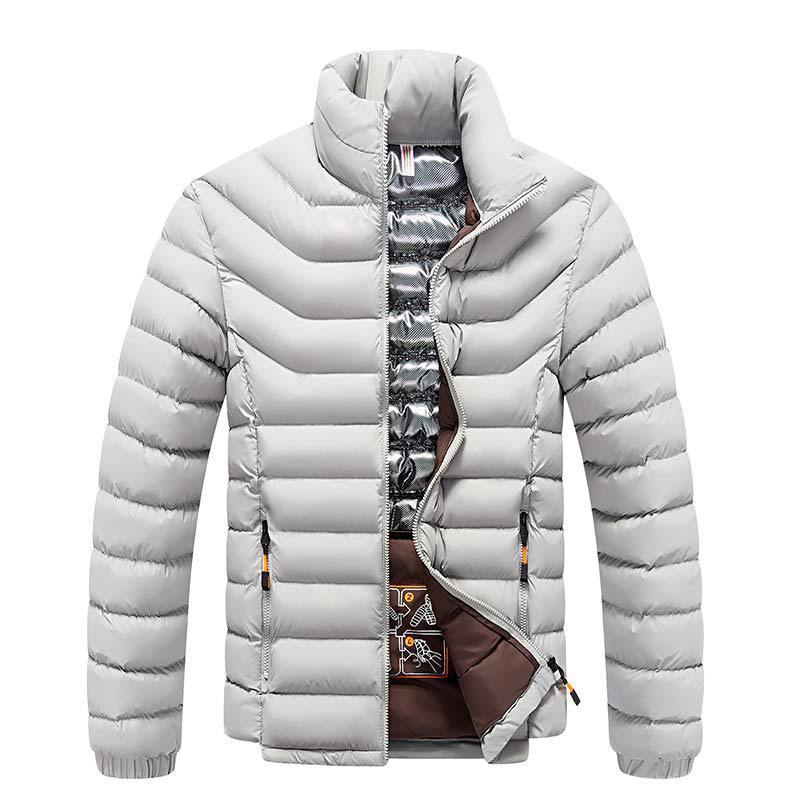 Winter New Men's Thickened Cotton Padded Coat - Blue&Pink