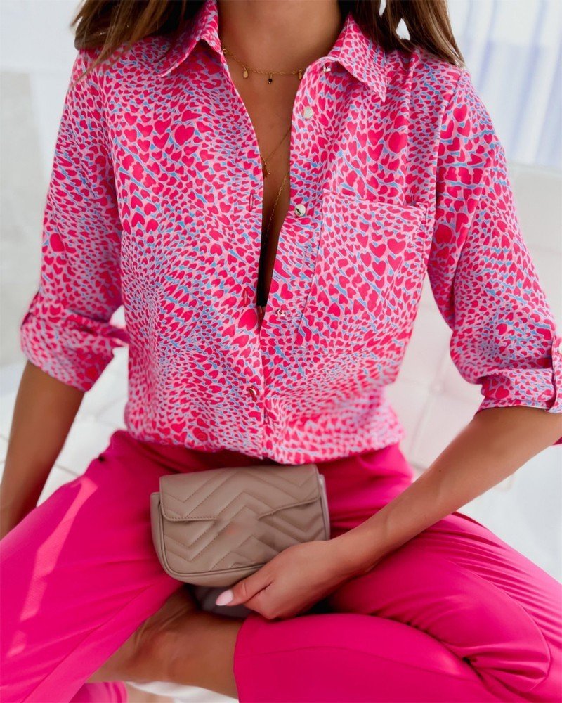 Camisa Feminina Estilo Que Fala por Ti - Blue&Pink