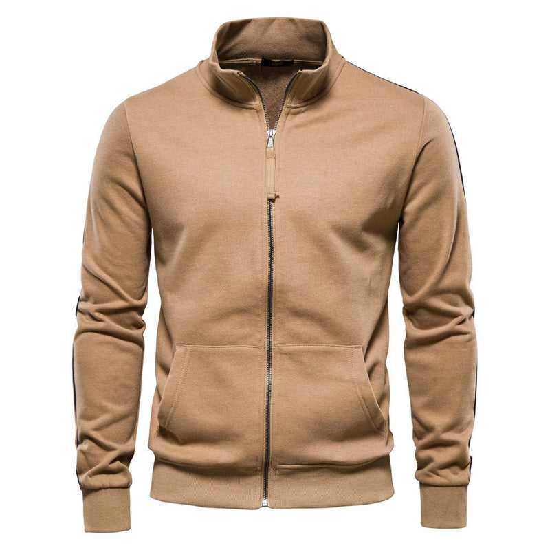 All - matching Men's Sports Contrast Color Casual Cardigan - Blue&Pink