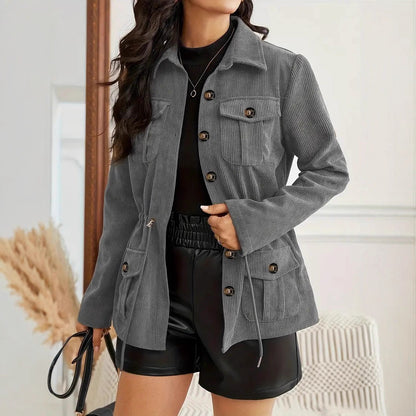 Casaco de veludo estilo europeu