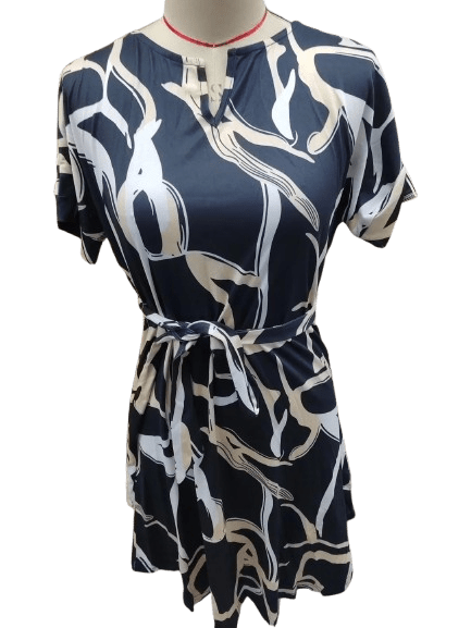 Vestido Elegante Decote em V – Realce a Sua Beleza com Sofisticação - Blue&Pink