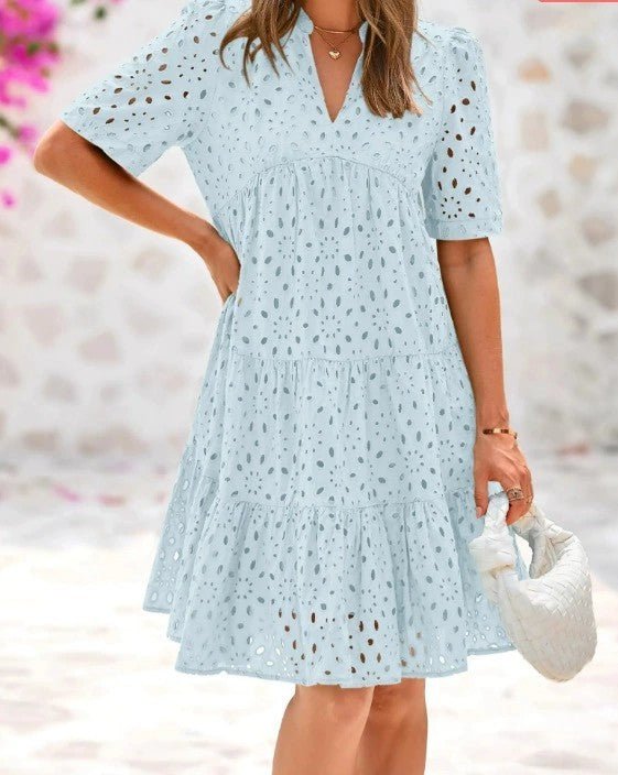 Vestido Rendido Elegância que Encanta à Primeira Vista - Blue&Pink