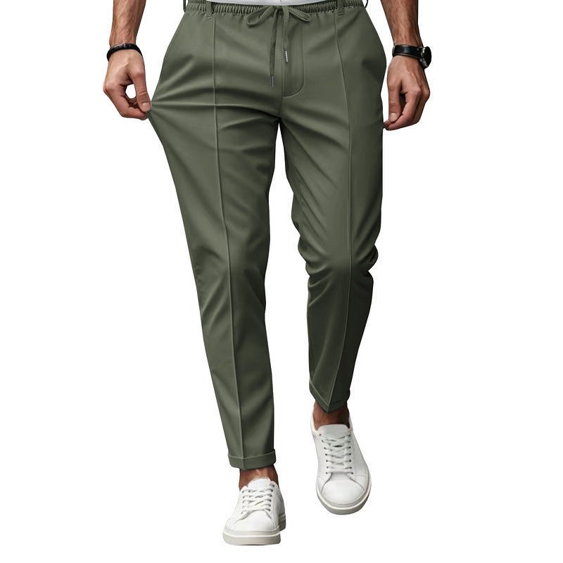 Men's Business Slim Fit Tapered Casual Pants - Blue&Pink