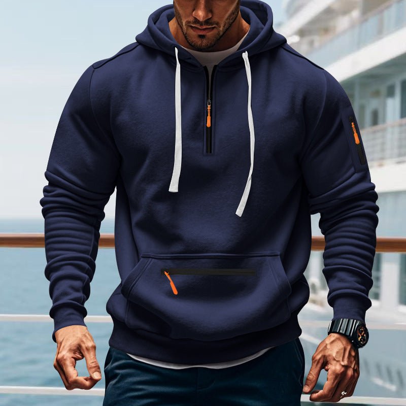 Casual Men's Sports Cargo Coat Regular Sleeve - Blue&Pink