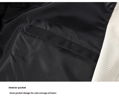 Casaco grosso com capuz estilo coreano