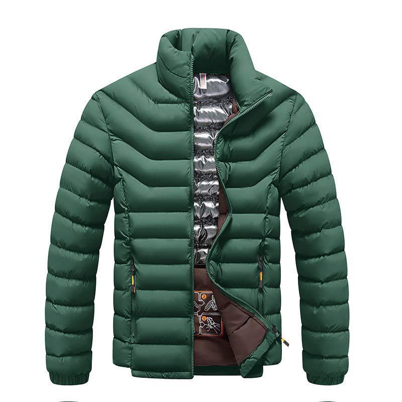 Winter New Men's Thickened Cotton Padded Coat - Blue&Pink