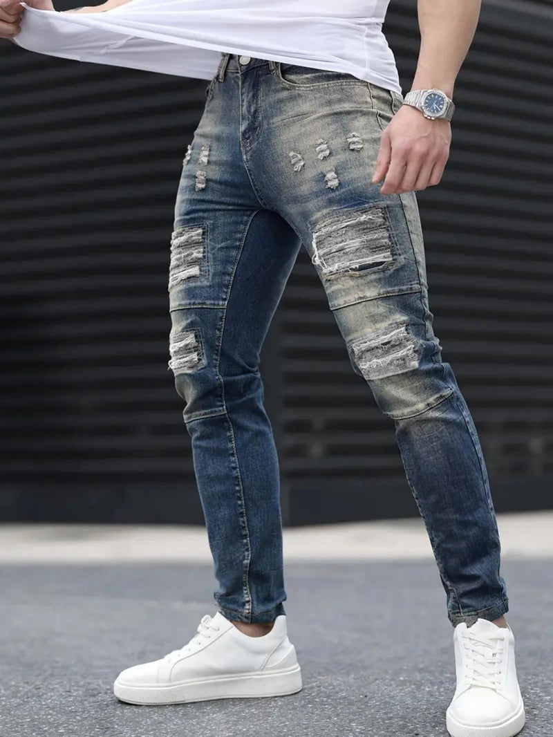 Calça Jeans Rasgada Masculina – Atitude Urbana e Estilo que Marca Presença - Blue&Pink