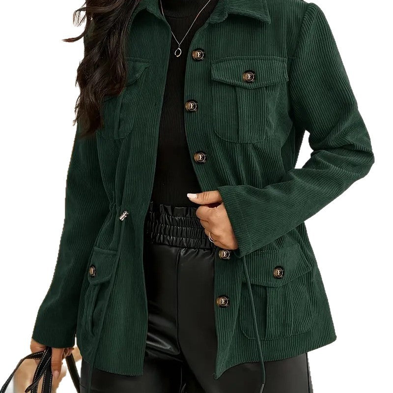 Casaco de veludo estilo europeu