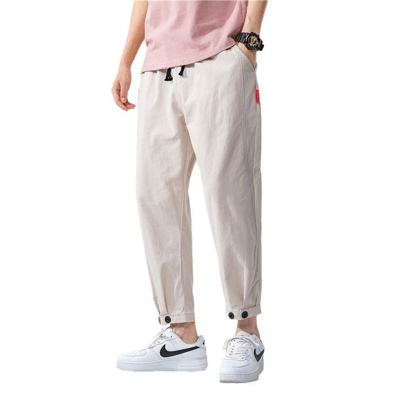 Calça Masculina Casuais em Algodão & Linho – Conforto que Impressiona! - Blue&Pink