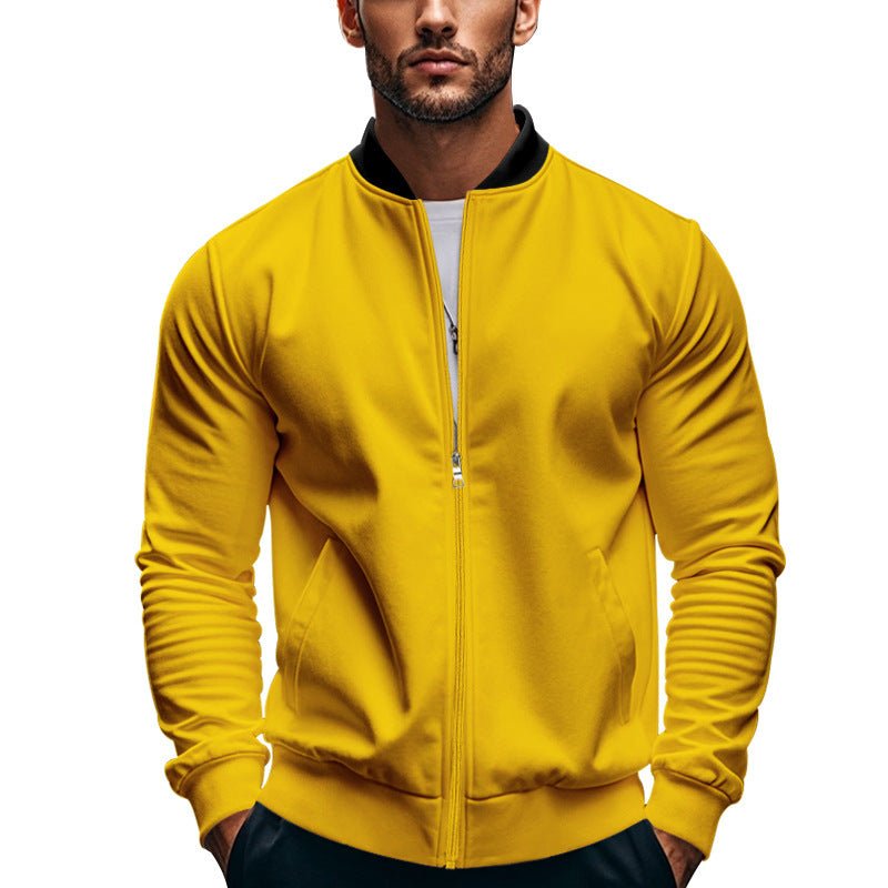Long - sleeve Zipper Baseball Uniform Coat Jacket - Blue&Pink