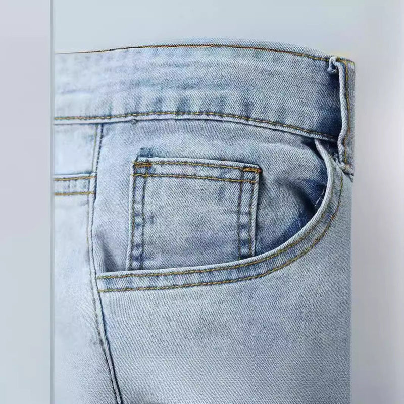 Jeans Masculinos Destroyed – Estilo Lavado e Rasgado para Um Look Cheio de Atitude - Blue&Pink