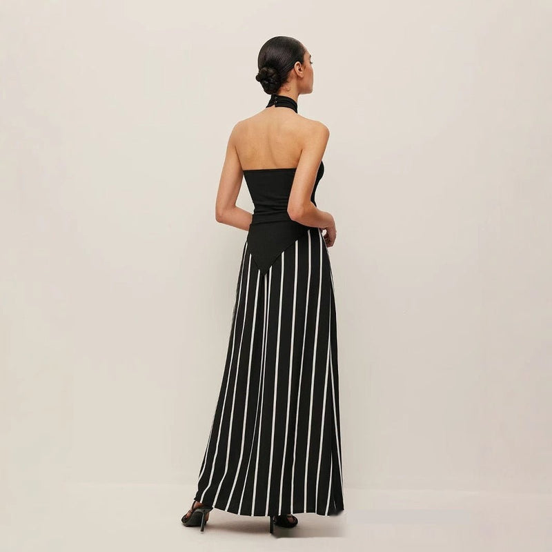Look Poderoso: Top Halter Sem Costas - Blue&Pink