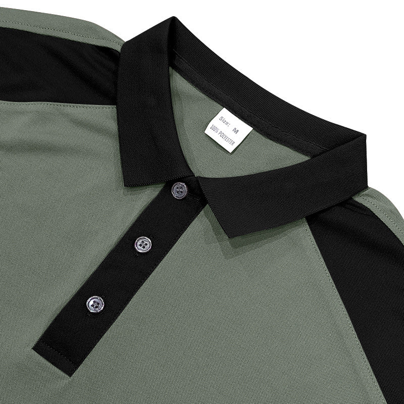 Camisa de golfe de manga comprida com lapela