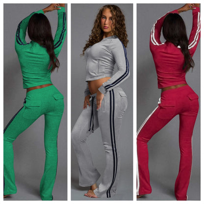 Conjunto casual elegante com cordões