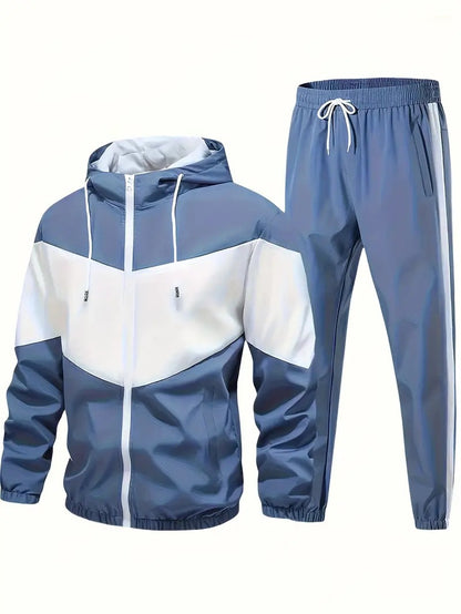 Conjunto esportivo com capuz para outono/inverno